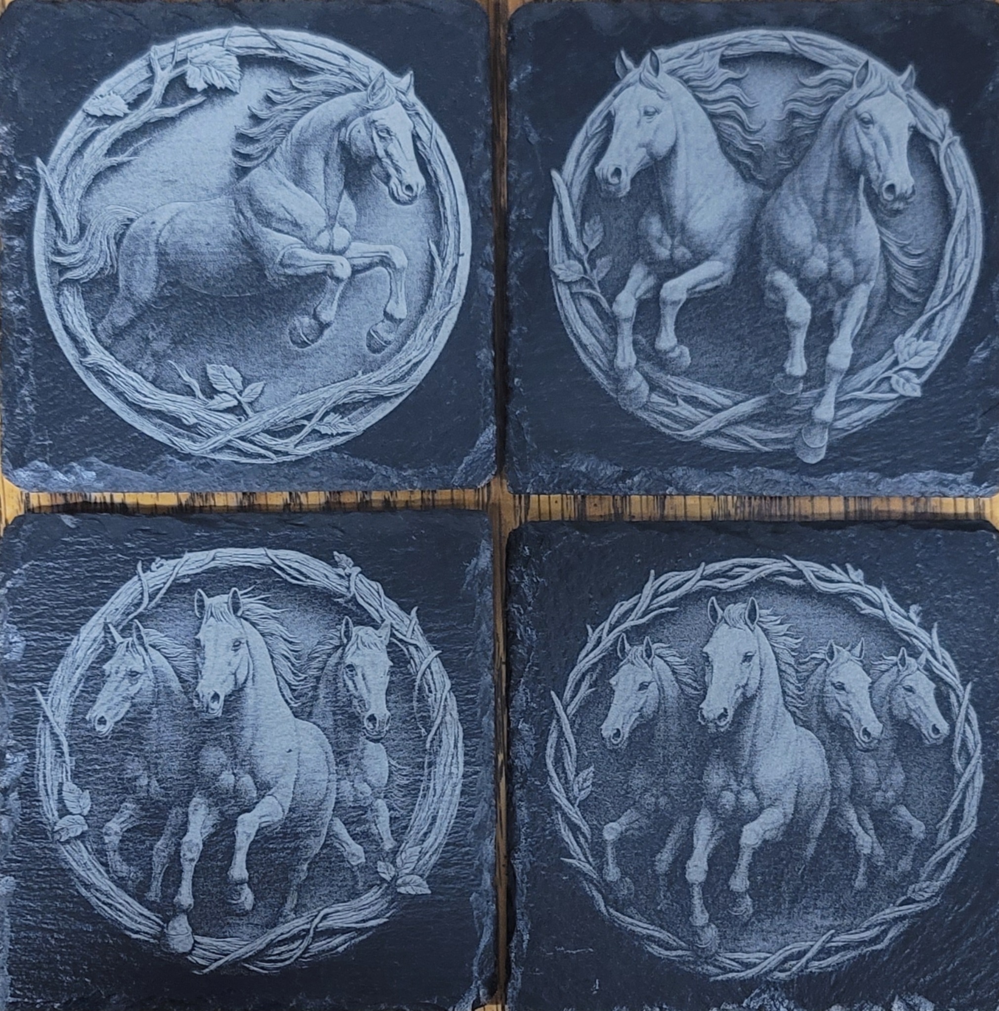 Horse slate coasters